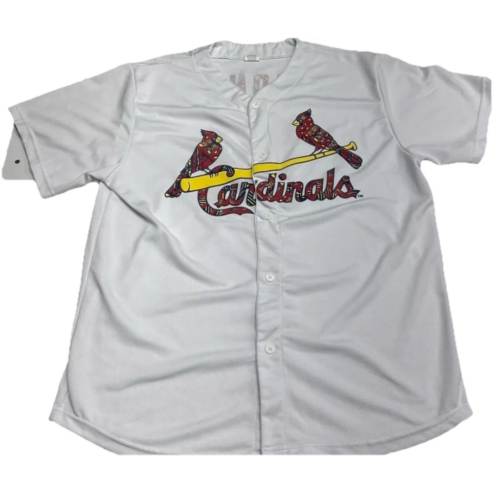 St Louis Cardinals Baseball Jersey Henley Wong 16 Short Sleeve Button MLB Sz XL